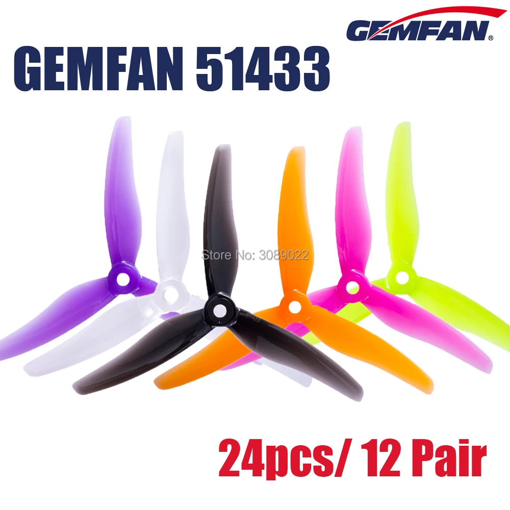 Foxeer Reaper F4 128K 65A Esc - 24 шт./12 пар Gemfan 51433 5-дюймовый